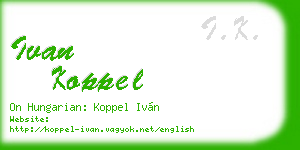 ivan koppel business card